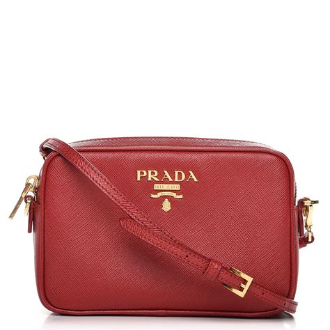 prada camera crossbody saffiano mini rosso|prada small shoulder bag.